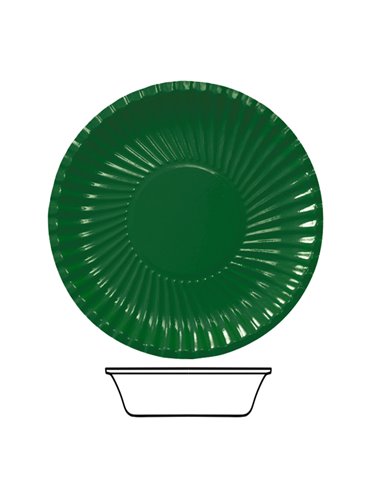 Party Bowls Card 15cm Green Dark 10's