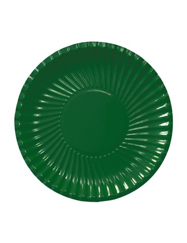 Party Plates Card 18cm Green Dark 10's