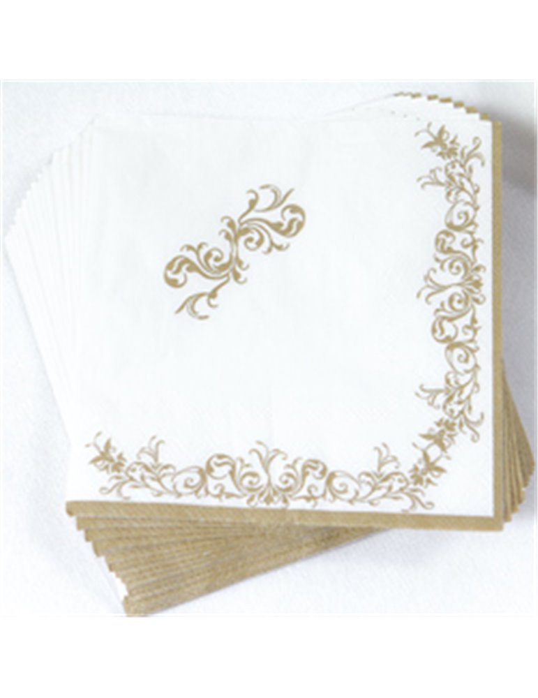 Party Napkins Imperial Gold 2 ply 25x25c