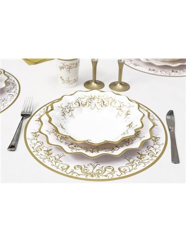 Party Place Mats Imperial Gold Round 6's