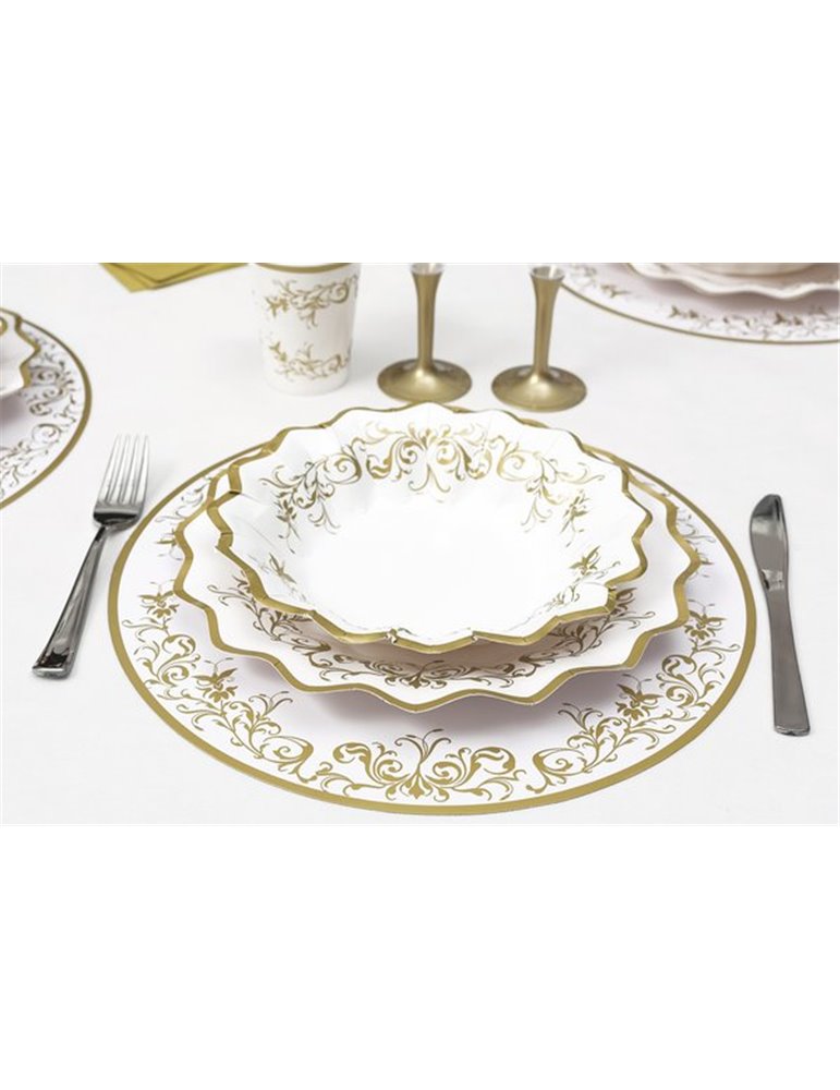 Party Place Mats Imperial Gold Round 6's