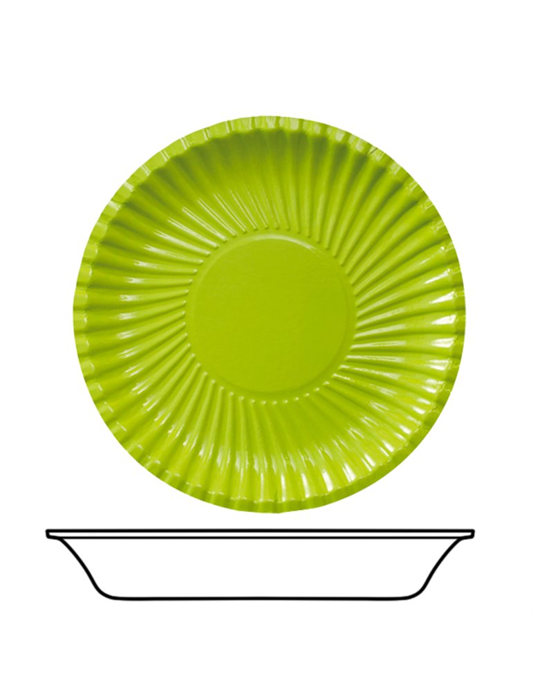 Party Bowls Card 22cm Green Light 10's