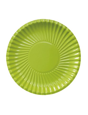 Party Plates Card 18cm Green Light 10's