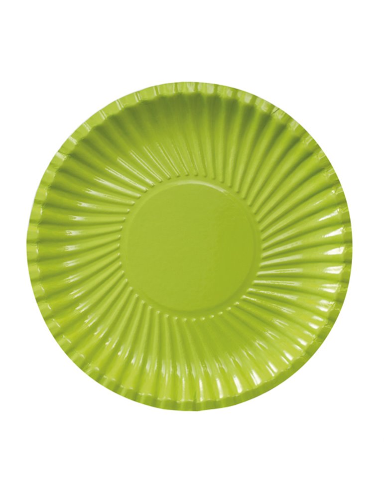 Party Plates Card 18cm Green Light 10's