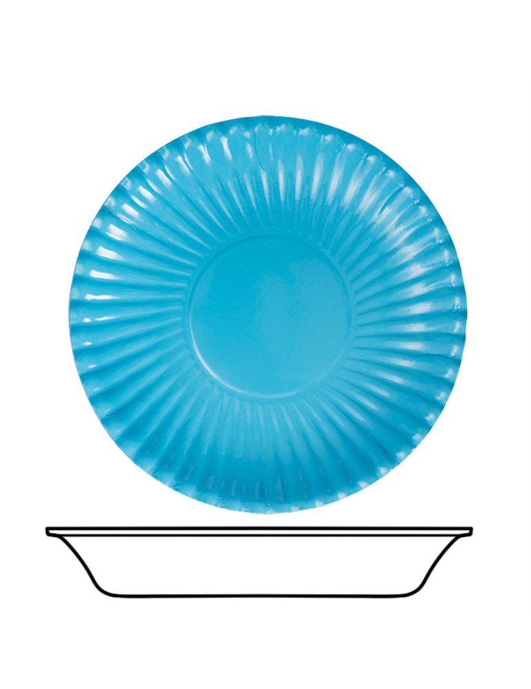 Party Bowls Card 22cm Turquoise 10's