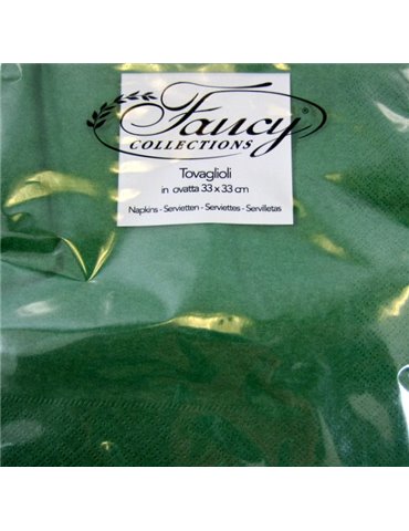 Party Napkins 2 ply 33 x 33cm Green Dark