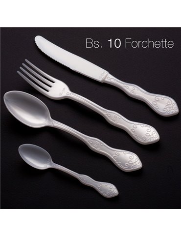 Party Plastic Spoons 18cm Pearl 10's