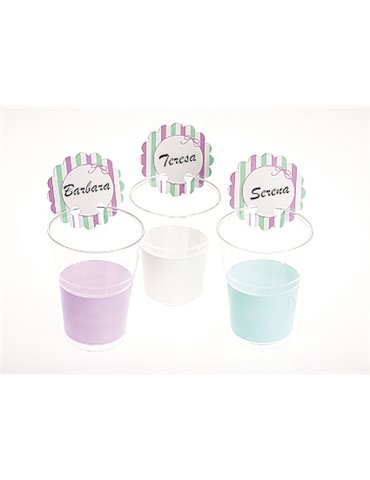 Party Glass Markers Stripe Bon Ton 12's