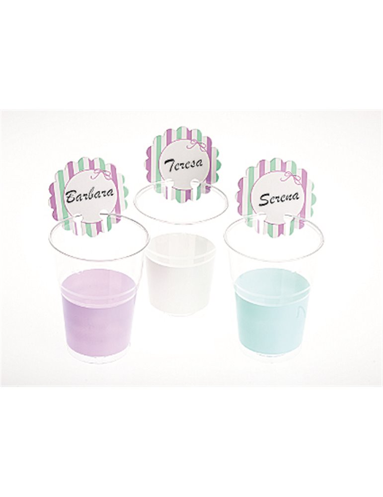 Party Glass Markers Stripe Bon Ton 12's