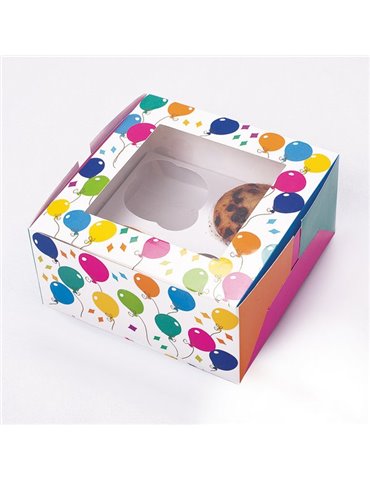 Cup Cake Box for 4 cakes Balloon 2's