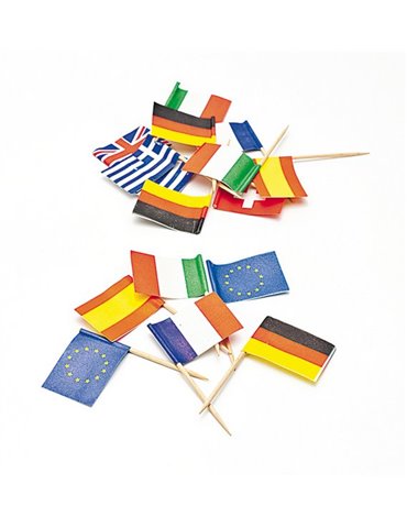 Picks to party Mini Flags assorted 144s