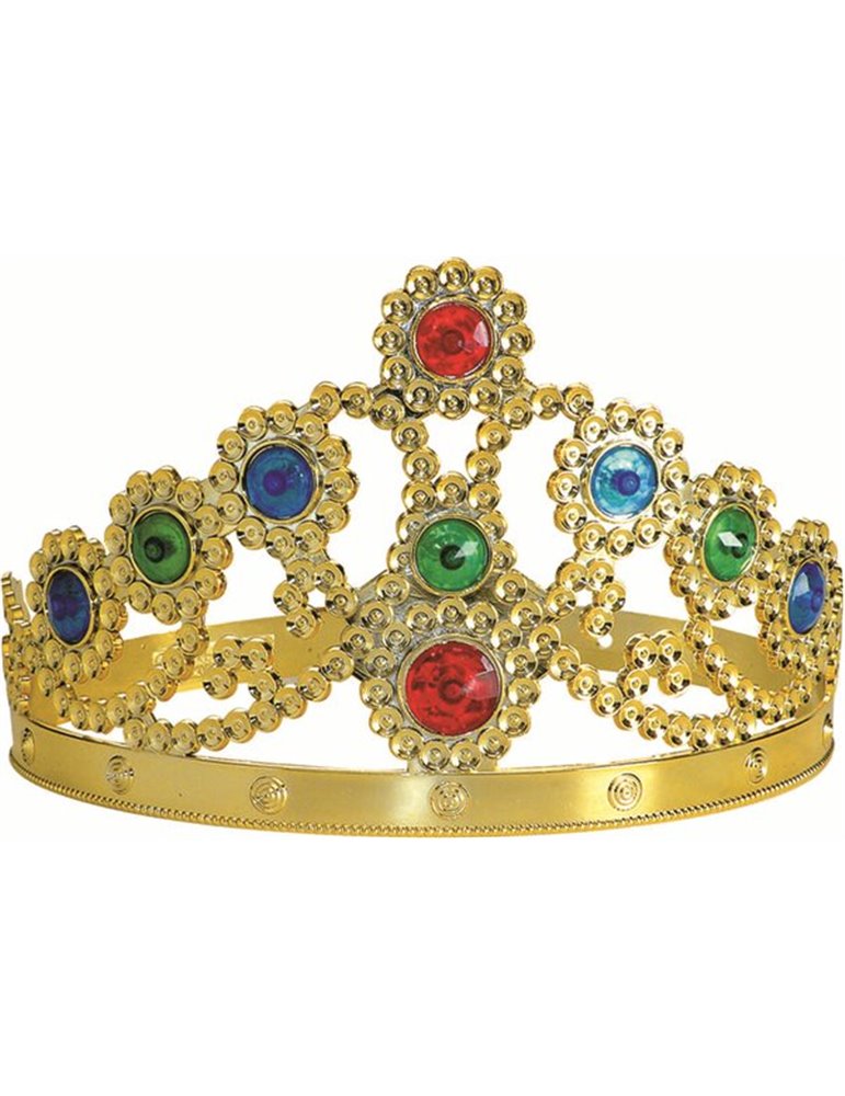 Crown Plastic Queen Gold with jewels