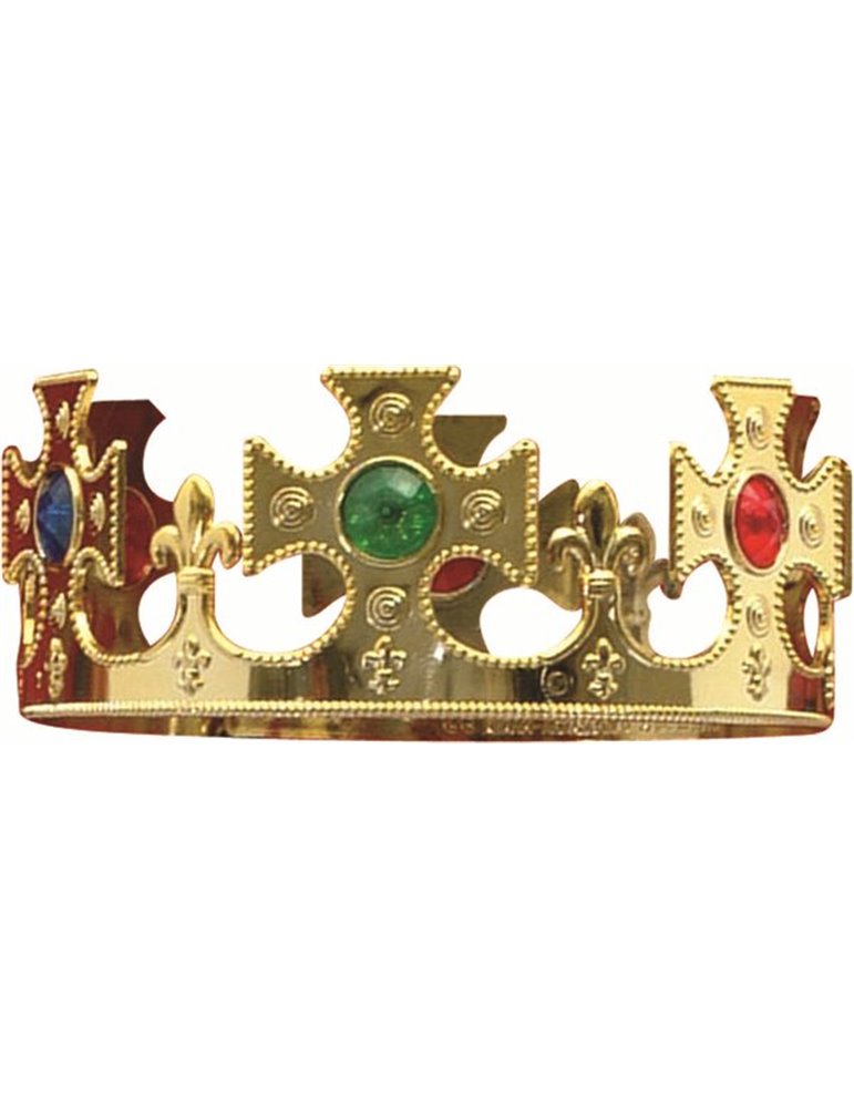 Crown Plastic King Gold with jewels