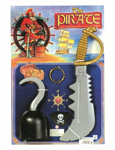 Pirate Set - Hook Sword Patch Ear Ring