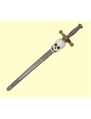 Sword with Skull Grey Black & Scabbard