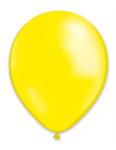 Balloon Metallic 13cm Yellow Lemon x1000