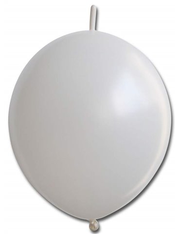 Balloon Metallic Helium Link 29cm White