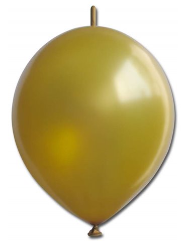 Balloon Metallic Helium Link 29cm Gold x