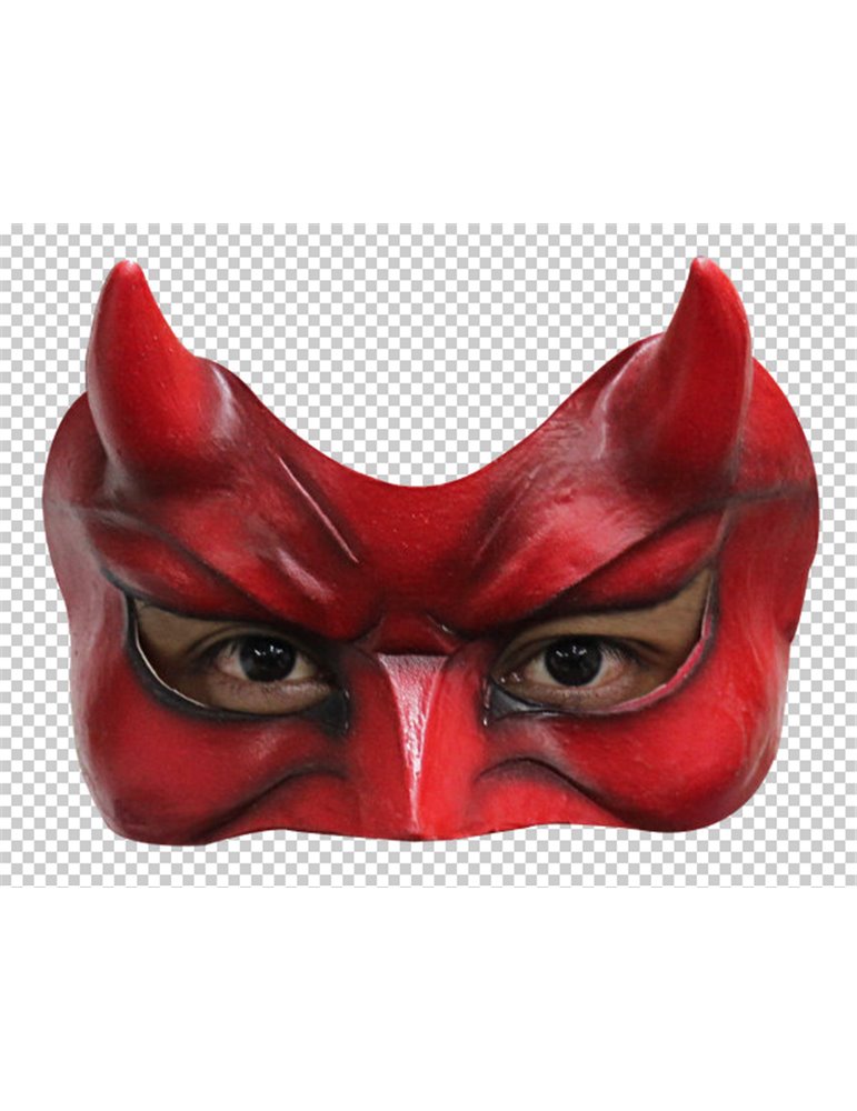 Mask Half Devil Red Horns