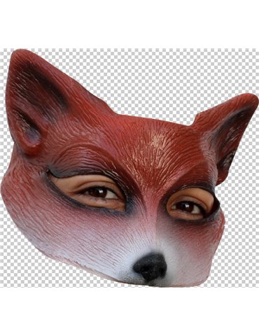 Mask Half Foxy Ruby Red