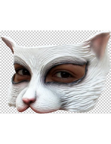 Mask Half White Kitten