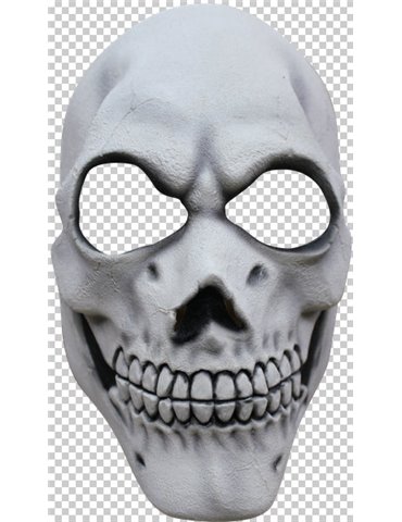 Mask Face Skull Simple White Bo