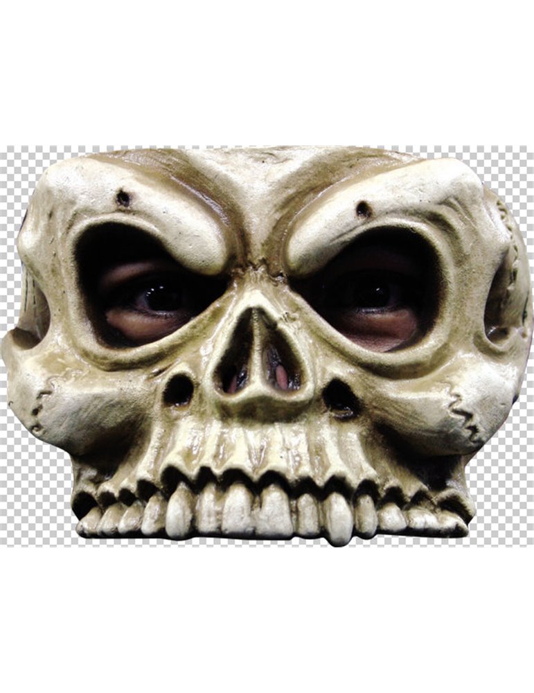 Mask Half Skull White Dirty