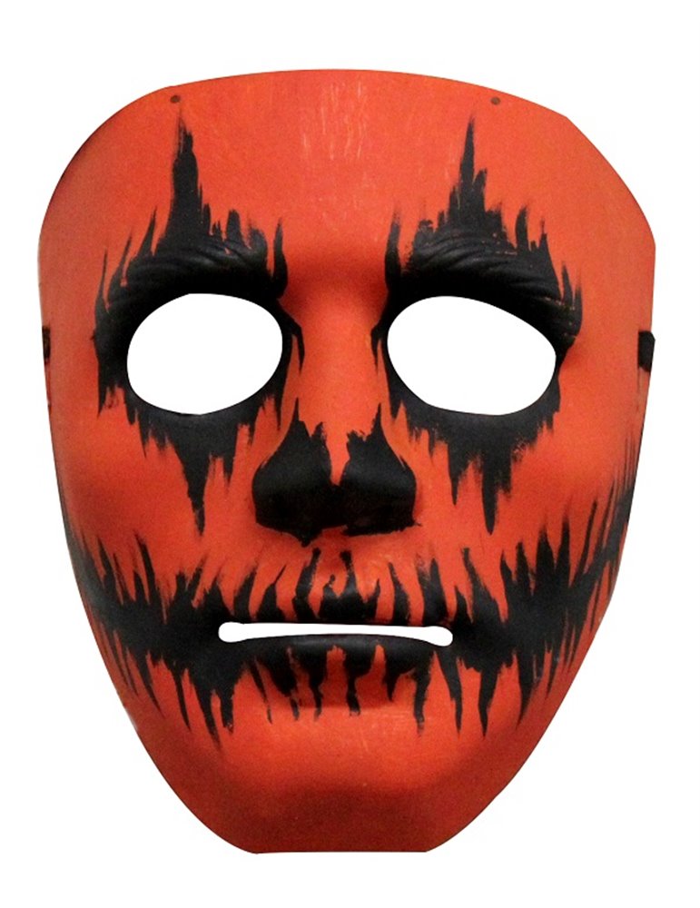 Mask Face Plastic Painted Pumpkin