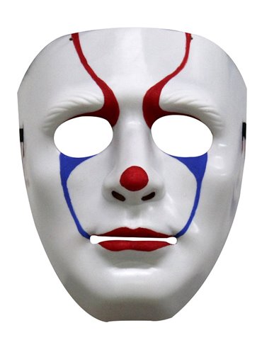 Mask Face Plastic Painted Clown