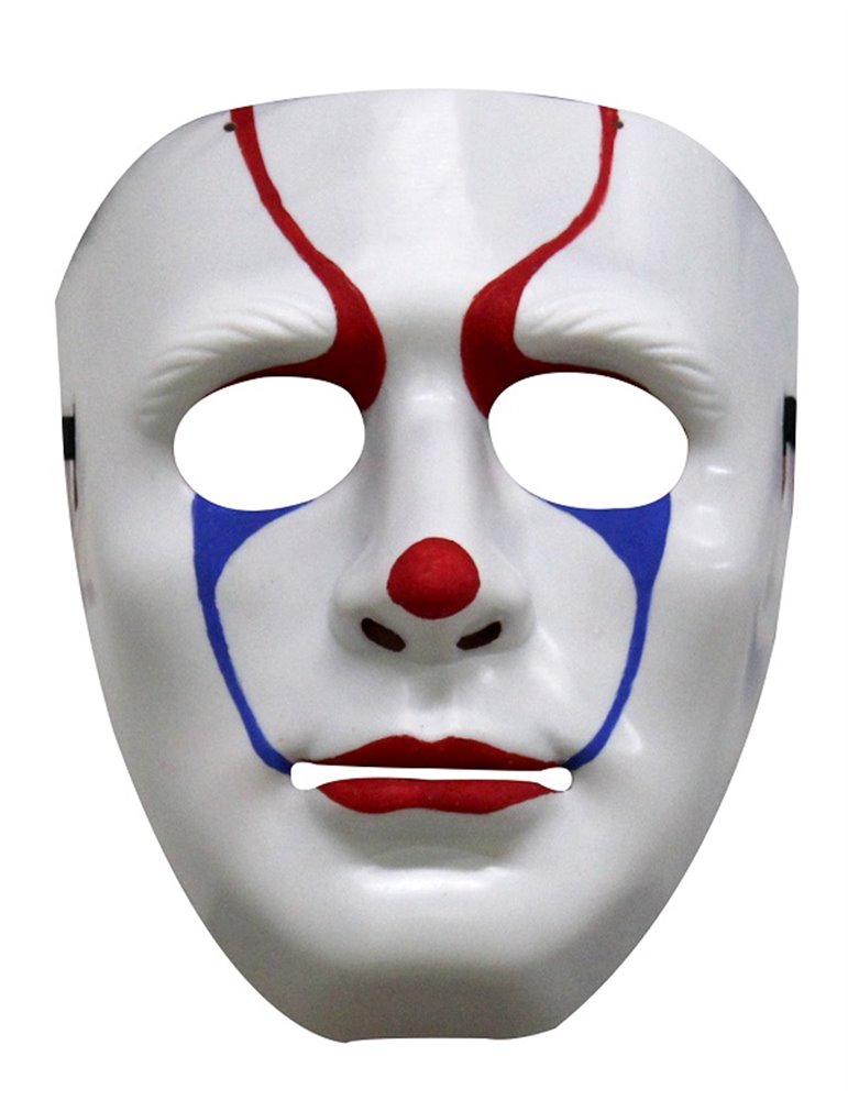 Mask Face Plastic Painted Clown