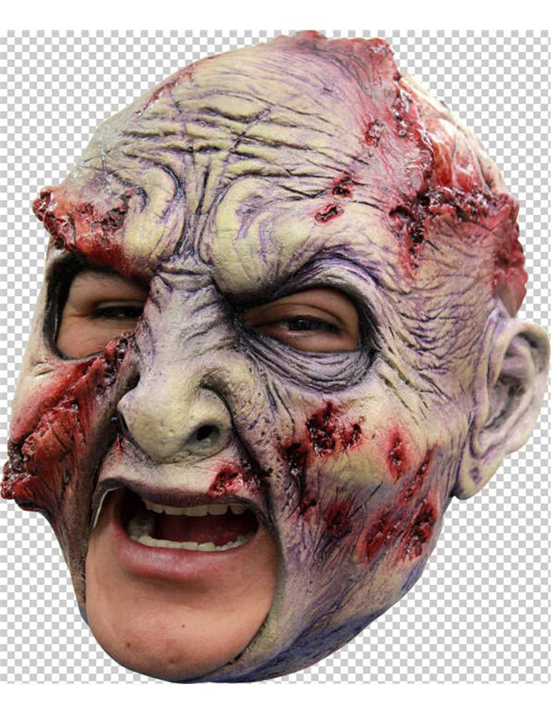 Mask Head Chin Strap Zombie Rotted