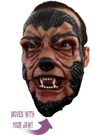 Mask Face Moving Mouth 2 part Werewolf