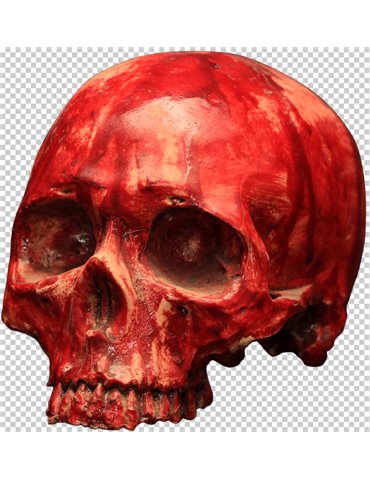 Decorative Bloody Resin Skull