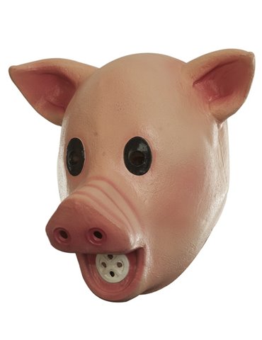 Mask Head Humor Squeaky Pig with Sound