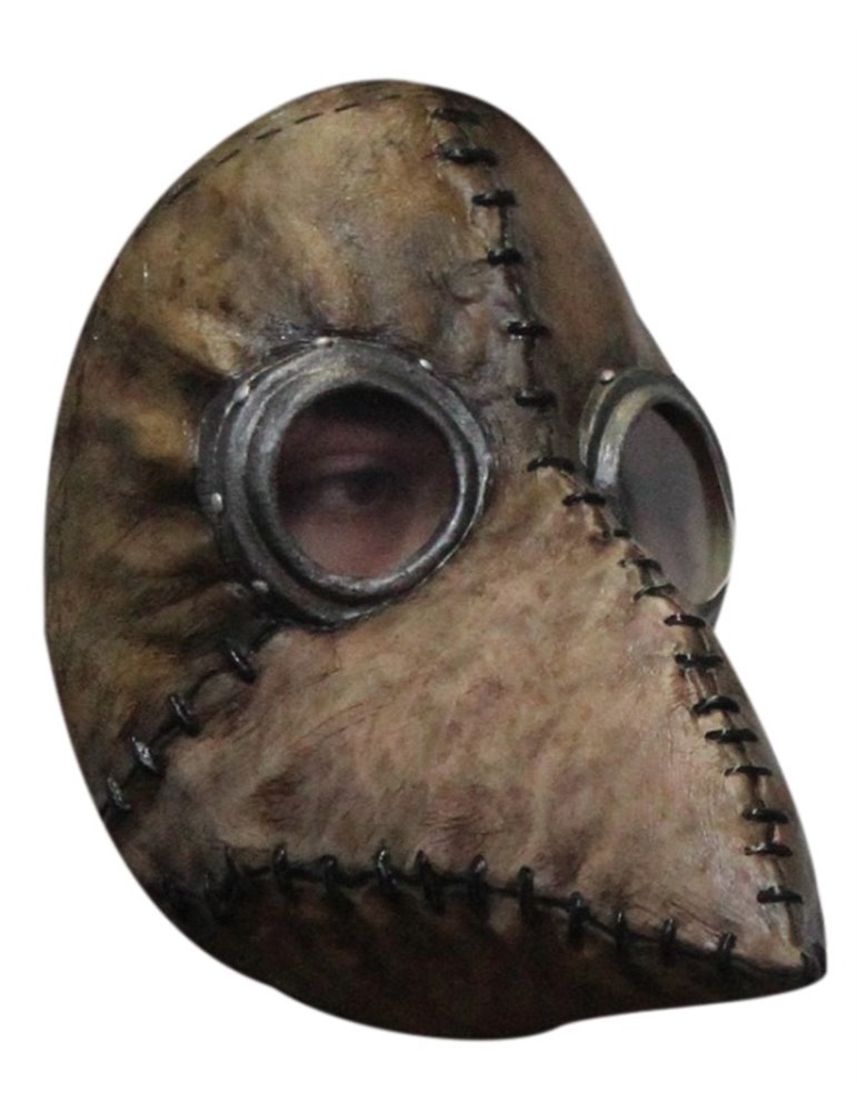 Mask Face Steampunk Plague Doctor Brown