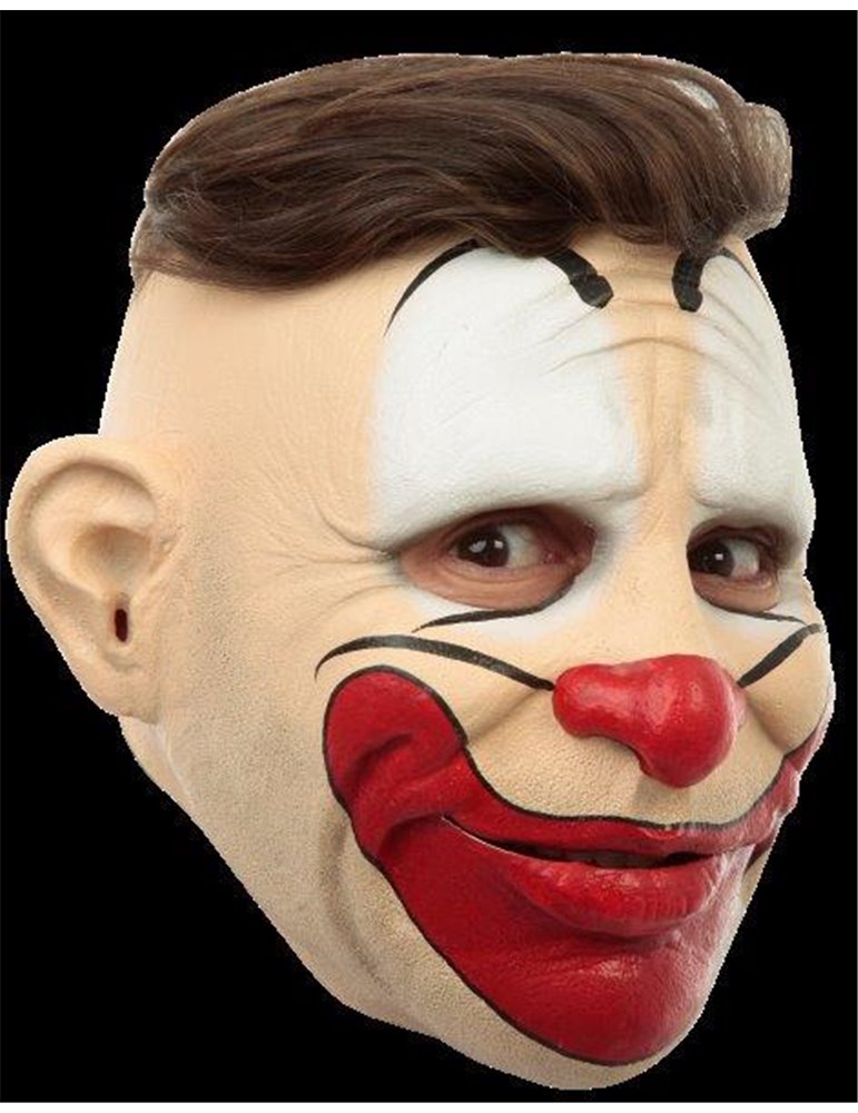 Mask Head Funny Clown use Own Hair