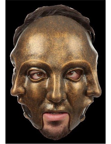 Mask Head Carnival 3 Faces Gold