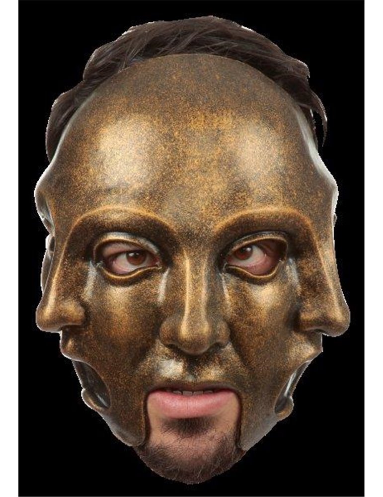 Mask Head Carnival 3 Faces Gold