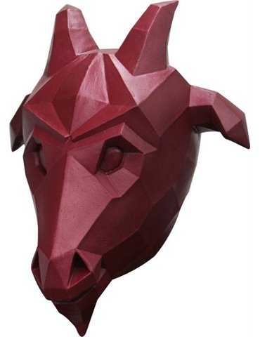 Mask Head Low Poly Art Goat