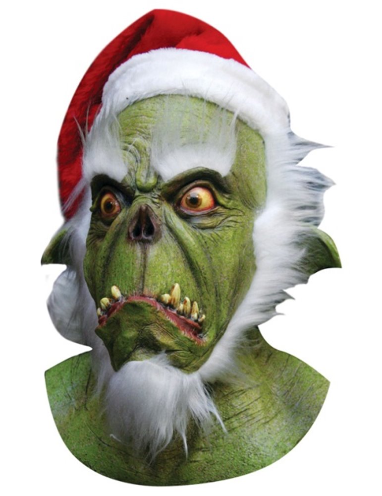 Mask Head Green Santa Monster