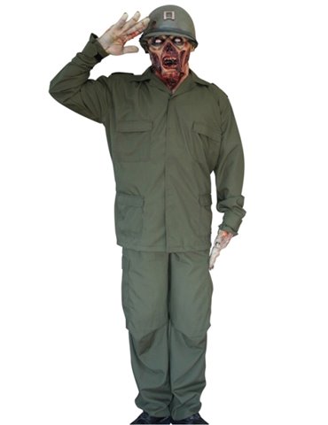 Costume & Mask Zombie Soldier