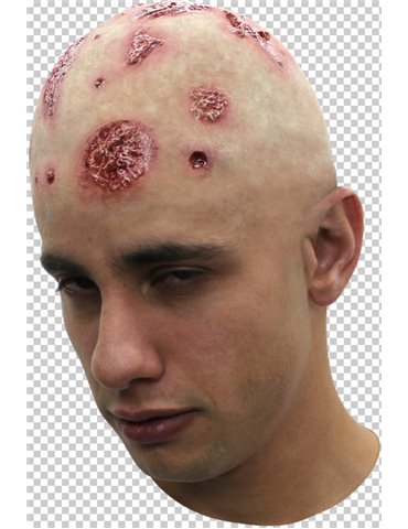 Prosthetic Bald Head Zombie Cap Paint