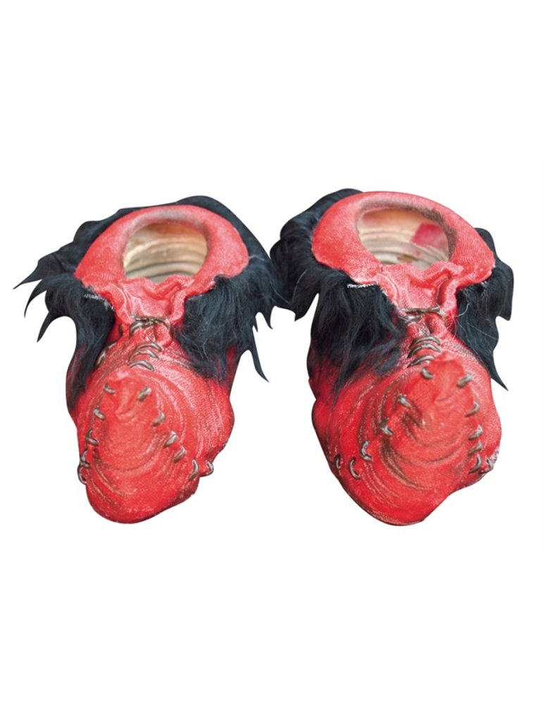 Feet Covers Latex Goblin Red