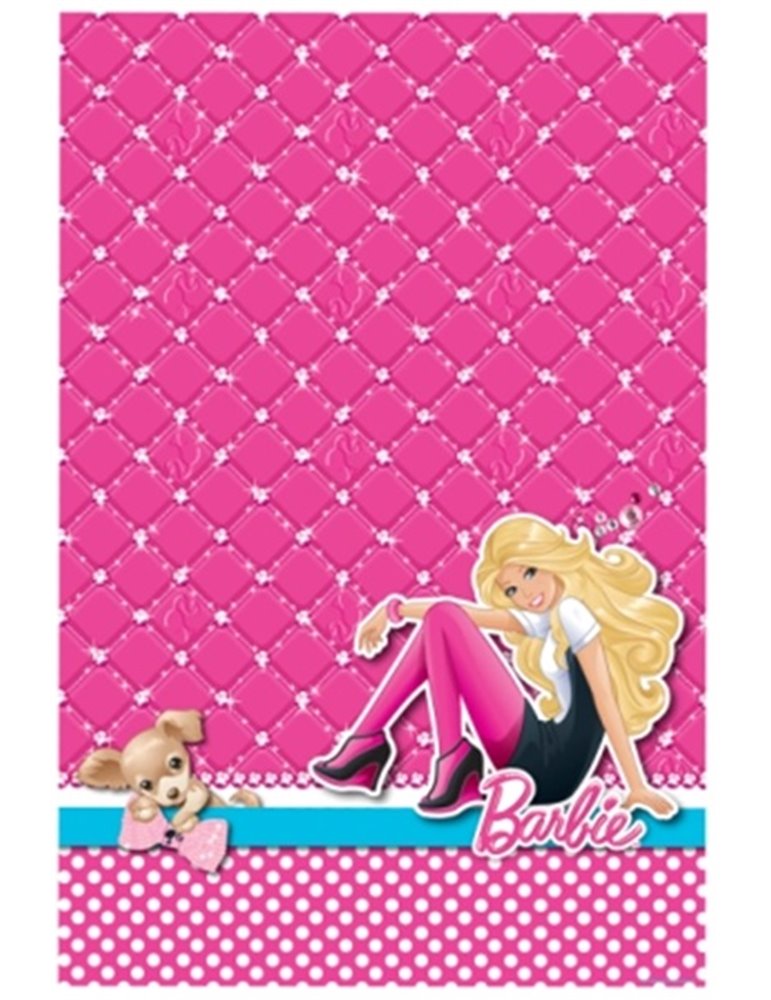 Party Table Cover Barbie 1.38 x 1.85m