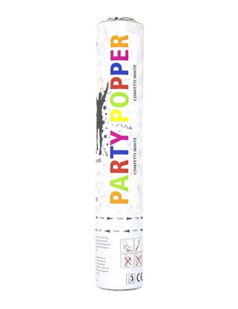 Party Cannon 28cm White Confetti