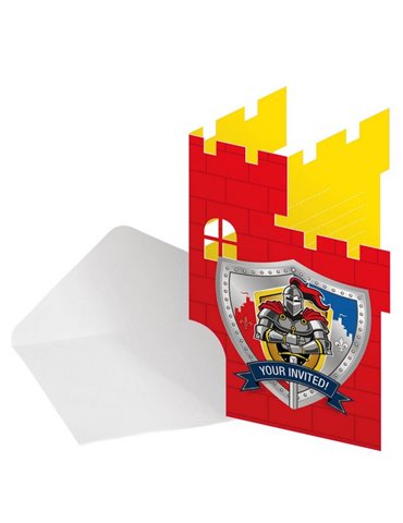 Knights Birthday Invitation 8 in packet