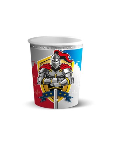 Knights Birthday Cups 250 ml 8's