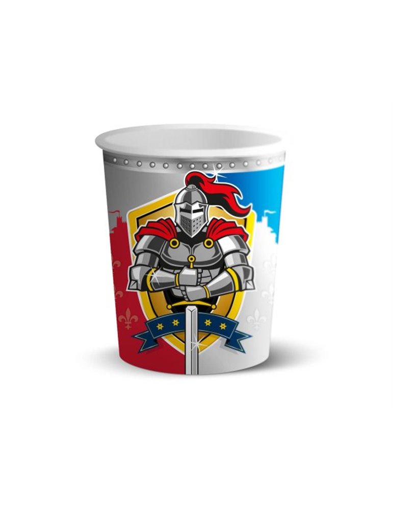 Knights Birthday Cups 250 ml 8's