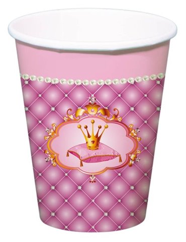 Princess Birthday Cups 250ml 6 packet