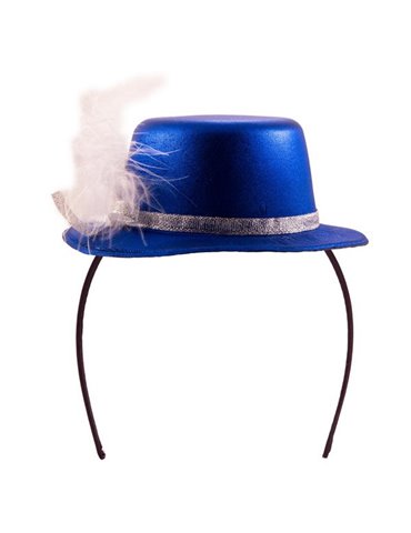 Tiara with Hat Metallic Blue